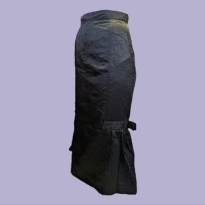 Black Mermaid Midi Skirt S